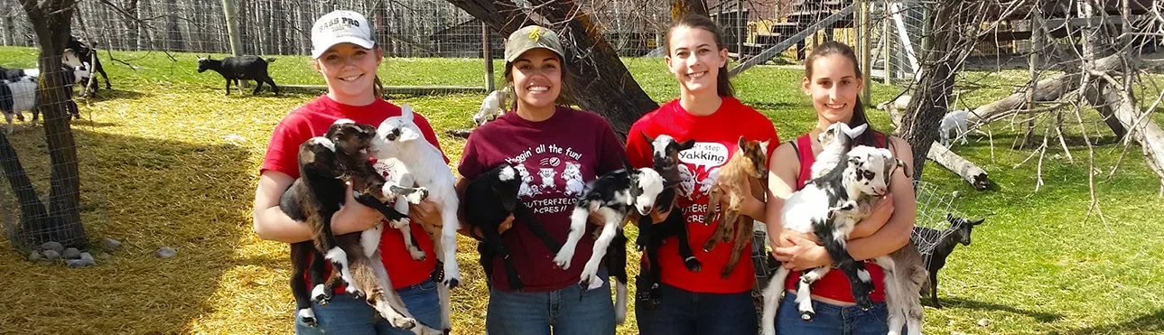 Butterfield Acres Staff with Spring Kids